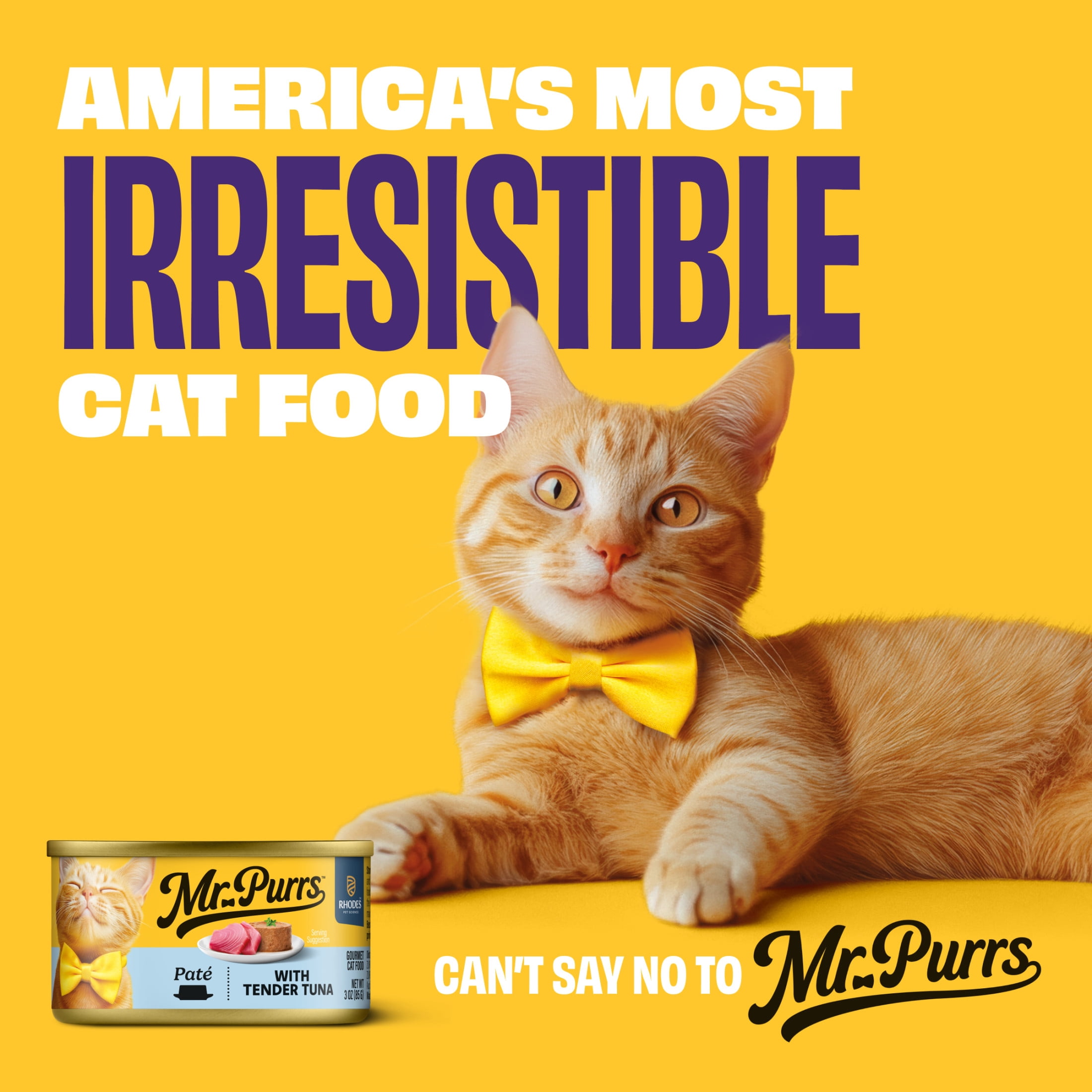 (24 pack) Mr Purrs Tender Tuna Pate Wet Cat Food for Cats, 3 Oz Can