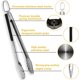 thumbnail image 2 of Pinzas de cocina de acero inoxidable de 2 piezas (9 pulgadas y 12 pulgadas), pinzas de cocina con asas antideslizantes, perfecto compatible con la cocina, gri Afortunado Sencillez, 2 of 5