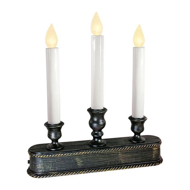 Celebrations 9737156 No Scent Rubbed Bronze Auto Sensor Candle, 10 in.