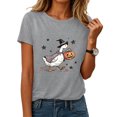 thumbnail image 2 of COMVALUE Halloween Oversized T Shirts for Women Fall Pumpkin Tops Shirt with Graphic Tees Outfits (Grey, XXL), 2 of 9