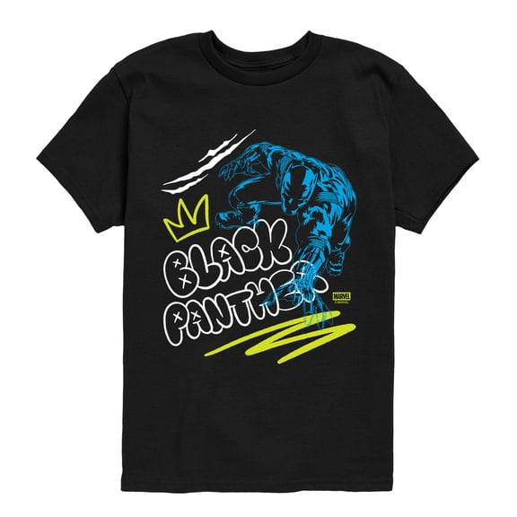Black Panther - Street Graffiti Boys' Short Sleeve Graphic T-Shirt