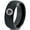 Black Dome Tungsten, variant on Tungsten Outer Space Ship Exploration Band Ring 8mm Men Women Comfort Fit Black Dome Polished