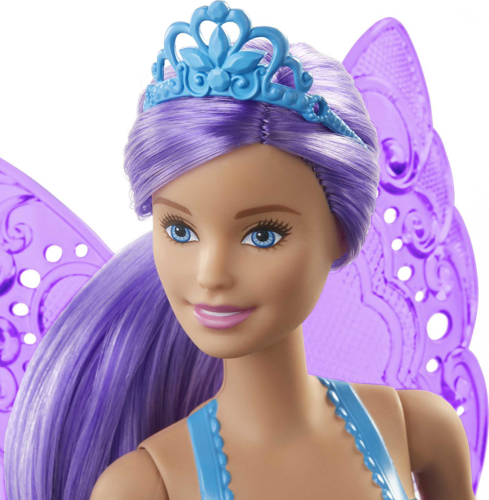Barbie Dreamtopia Fairy Doll with Purple Hair, Removable Wings & Tiara Accessory - image 3 of 6