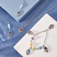 thumbnail image 6 of 1Box 50pcs Antique Silver Hamsa Hand of Fatima Charms with 10 Color Evil Eye Beads Symbol Hand Beads Charms for Jewelry Making Findings DIY Necklace Bracelet, 6 of 8
