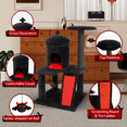 thumbnail image 7 of LHBCraft Gothic Cat Tree, 36.4" Black Cat Tower for Indoor Cats with Large Cat Condo, Cat Scratching Post, for Small-Medium Cats, 7 of 7