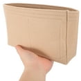 thumbnail image 2 of LEORX 2 Pcs Mini Toiletry Felt Liner Bag Cosmetics Purse Insert Work 22X14CM Beige, 2 of 8