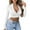 White, variant on Riforla Women's Long Sleeve Quarter Zip Crop Tops Lined V Neck Fitted Sexy Cropped Shirts Athletic Tops for Women Loose Fit Women Fit T Shirts Red M