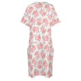 thumbnail image 4 of Pig pink-vestido holgado con bolsillos para mujer ropa informal de lujo para verano, 4 of 6