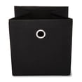 thumbnail image 6 of Mainstays Collapsible Fabric Cube Storage Bins, Rich Black, 4 Pack, 10.5 in x 10.5 in, 6 of 9