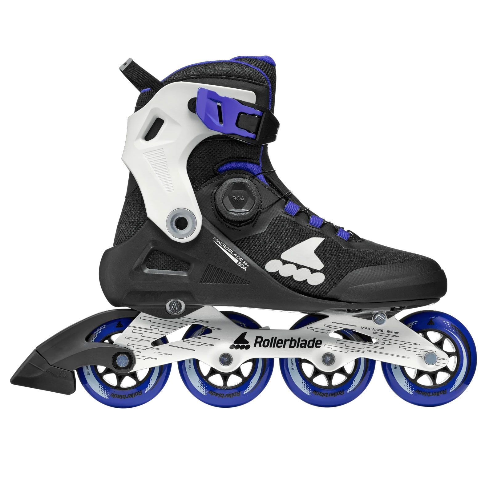 ROLLERBLADE Men's Macroblade 84 BOA Inline Skates, Color: Black/Blue/Bone White, Size: 10/10.5