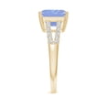 thumbnail image 3 of ANGARA Natural Solitaire Emerald-Cut 3.25 ct Tanzanite Split Shank Ring in 14K Yellow Gold for Women (Size-9mm) | December Birthstone, Anniversary, Jewelry Gift for Women | Natural Tanzanite Ring, 3 of 8