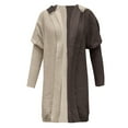 thumbnail image 6 of RYDCOT Hooded Sweater Coats for Women Knee Length Long Cardigans Cable Knitted Open Front Oversized Outerwear Fall Winter Sweater Coats Clearance, 6 of 9