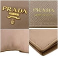 thumbnail image 5 of Pre-Owned Prada Bifold Wallet ec-25090 Beige 1MV204 Saffiano Leather 62 B PRADA Compact Mini..., 5 of 11