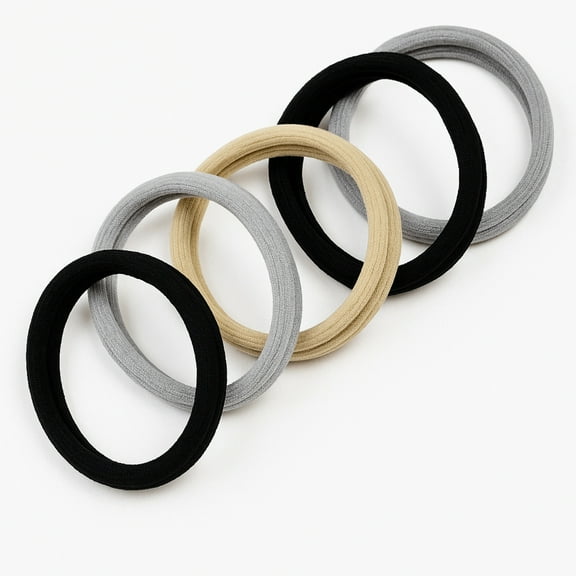 Gentle Cotton Comfort Hair Ties in Cylinder (5pc)