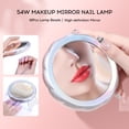 thumbnail image 3 of Pequeño portátil 54W Espejo de maquillaje Lámpara de uñas Fuente de luz dual Soporte retráctil de se Abanopi Sección B, 3 of 7