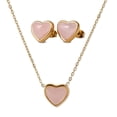 thumbnail image 1 of LuckyLy Juego de Joyería para Mujer de Corazón con Piedras Naturales, Set Collar y Aretes Acero Inoxidable con Baño Oro 14k – Regalos para Mujer Navidad y Regalos para Mamá Día de rosa claro Unitalla, 1 of 7