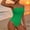 #407-Green, variant on Women's One-Piece Swimsuit, Conservative Ruched Design, Slimming Figure-Flattering for Beach and Hot Spring Use