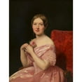 thumbnail image 3 of Ferdinand Georg Waldmüller 20x24 Black Modern Framed Museum Art Print Titled - Young Lady in Pink Atlas Dress (1846), 3 of 5