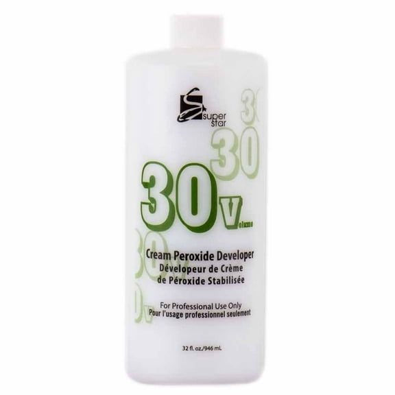 Super Star Cream Peroxide Developer, 30 Volume 32 Oz, Pack of 2