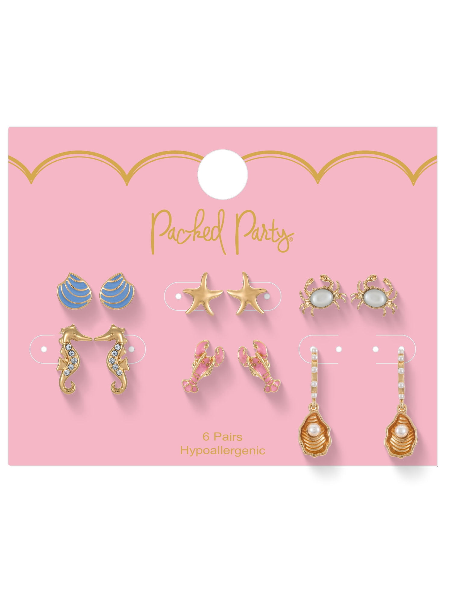 Packed Party Under the Sea Earring Set, 6 Pair