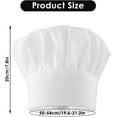 thumbnail image 5 of High - quality Chef Hat for Kids Chef Toques Kitchen Chef Caps for Cooking, Baking, Part Favors, Home Kitchen, School, and Restaurant White providing excellent performance, 5 of 5