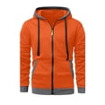 thumbnail image 4 of Xdegoge Full Zip Hooded Sweatshirts for Men Color Block Lightweight Athletic Jackets Casual Long Sleeve Activewear Gym Workout Track Tops with Pockets, 4 of 6