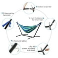 thumbnail image 7 of Camping Hammock with Stand- 300lbs Hammock Stand for Indoor Outdoor Heavy Duty Steel Stand, 2 Person Brazilian Hammock Chair Stand w/Carrying Case Included for Beach Backyard Patio Portable Hammock, 7 of 7