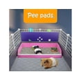 thumbnail image 4 of 1/2 piezas de forro polar para jaulas de conejillos de indias, alfombrilla reutilizable, lavable, impermeable, almohadillas para orinar para gatitos y cachorros, 2 piezas, 4 of 5