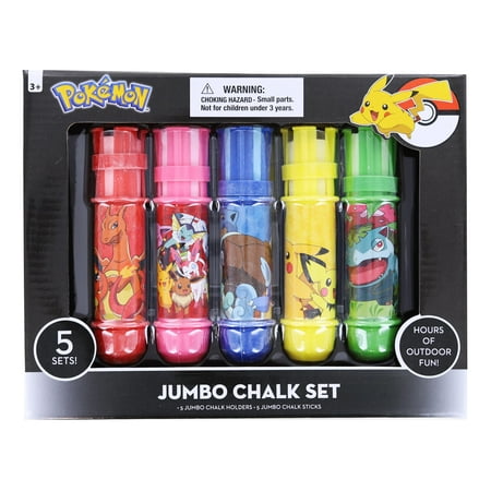 Pokemon 5 Pack Jumbo Sidewalk Chalk with Holders | Walmart Canada