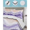 thumbnail image 4 of Quilts Twin XL Size, Purple Waves Coastal Soft Comforter Bedding Set for Bed, PurpleOmbre Summer Beach Oceans Lightweight Quilted Bedspread with Pillow Cover(2 Pieces) for All Season, 68x98 Inch, 4 of 6