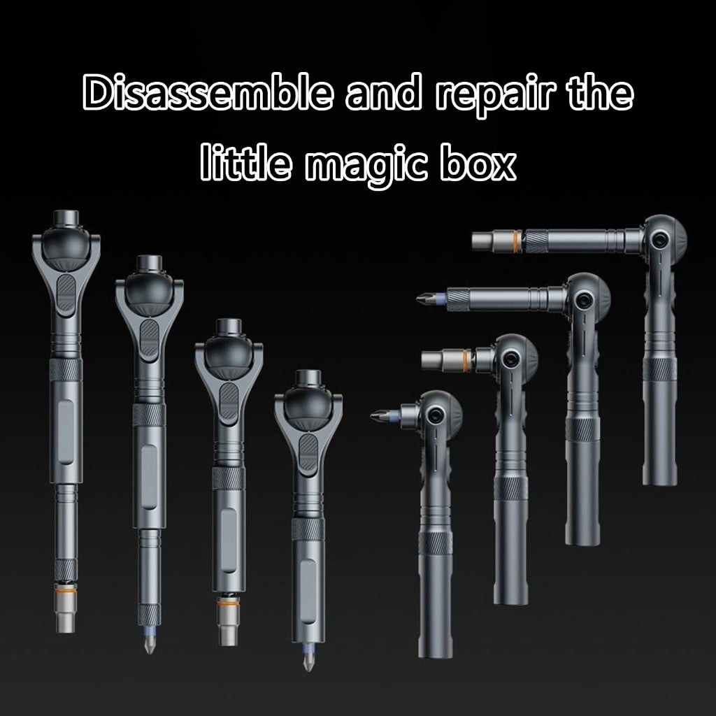 40 in 1 Ratcheting Screwdriver Set with 180 Degree Rotating Head & Magnetic Bit Suitable for Tight Space Vehicle Repair