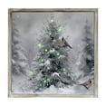 thumbnail image 1 of Led Framed Wall Art (Snow Pine Tree With Birds), 1 of 3