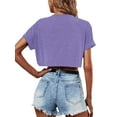 thumbnail image 6 of Sherrylily Women Crop Top Casual Crewneck T-Shirts Loose Fashion Tee with Pockets S-2XL, 6 of 7
