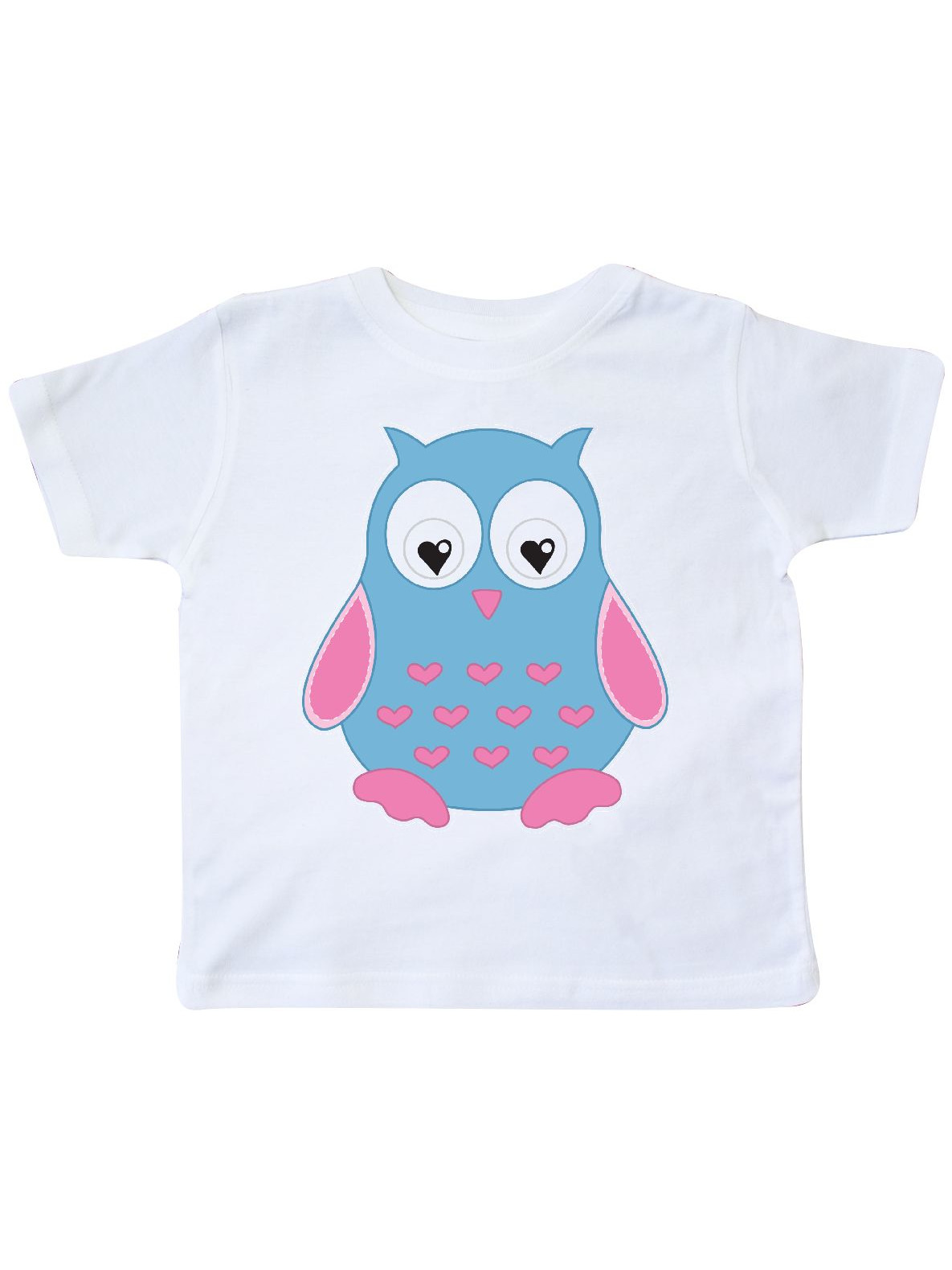 inktastic Blue Owl with Hearts Toddler T-Shirt