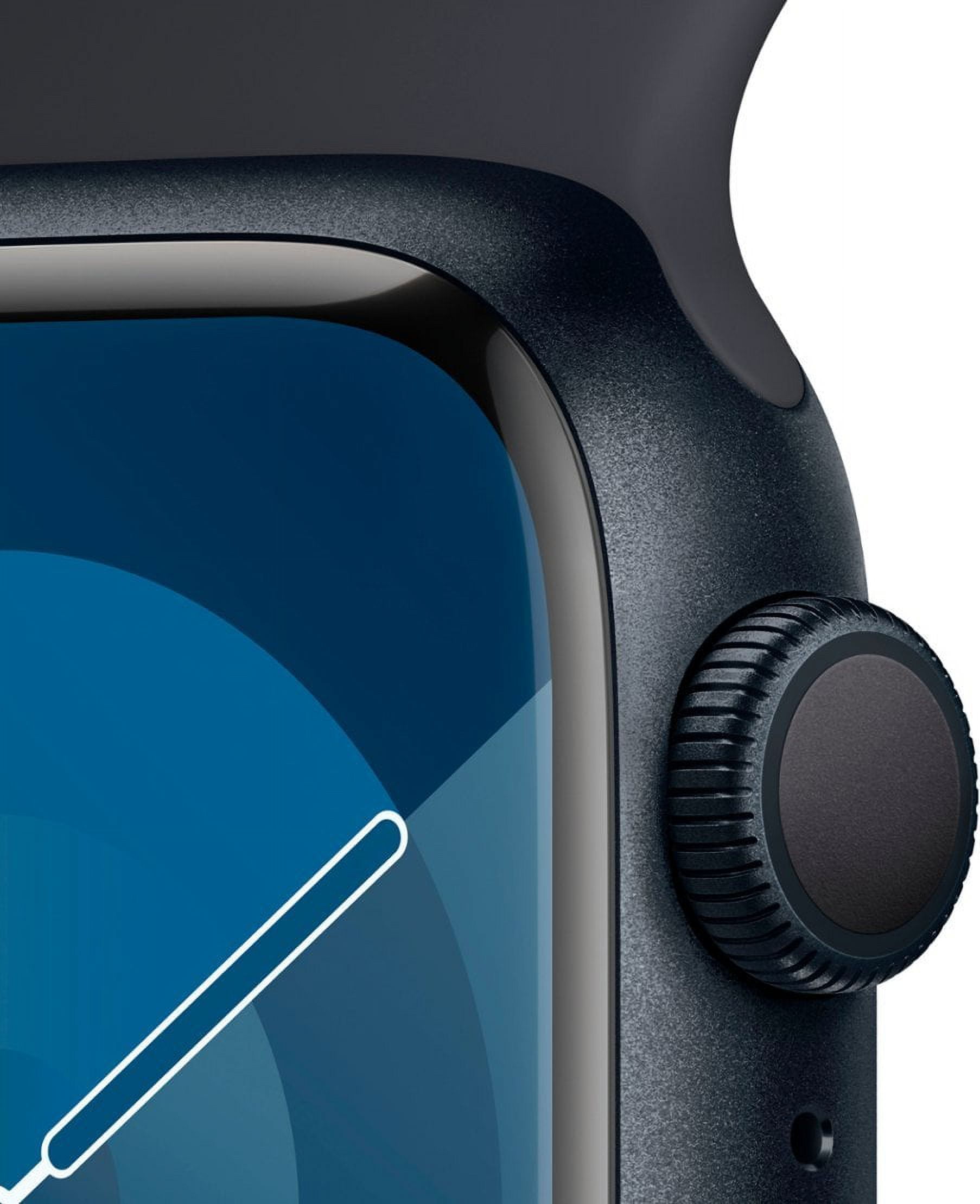 Restored Apple Watch Series 9 45mm GPS + Cellular - Unlocked - Midnight Aluminum Case with Midnight Sport Band - M/L (Refurbished)