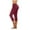 Wine, variant on WMTBSRSW Capri Leggings for Women Solid Basic Stretch Yoga Workout Capris High Waisted Below Knee Length Leggings Casual Active