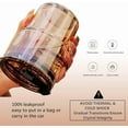 thumbnail image 5 of 13 oz Tumbler Water Glass, Water Bottle with Straw and Dustproof Lid, Coffee Ice Cup Double Wall Insulated Glass Cup (Amber-2Pack), 5 of 11