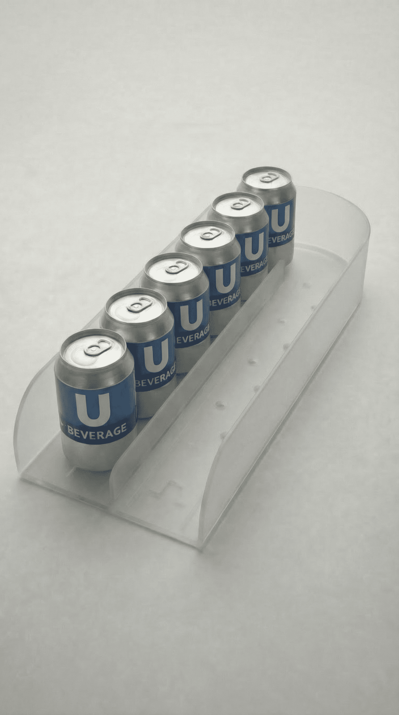 The Original U-Beverage Tray Front-Loading FIFO Drink Organizer for 12 Cans or Bottles Dishwasher-Safe