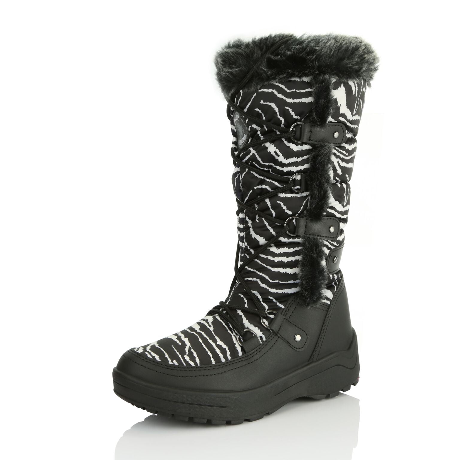 knee high faux fur boots