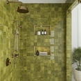thumbnail image 4 of Silken 0.5 in. x 7.9 in. Glossy Green Ceramic Pencil Tile Trims (0.3 sq. ft./case) (10-pack), 4 of 6