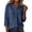 Navy, variant on Duoif Women's V Neck Button 3/4 Sleeve Linen Blouse Loose Fit Solid Color Summer Top 2026, Burgundy, L