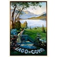 thumbnail image 2 of Ximenes, Elio 24x32 Black Ornate Wood Framed with Double Matting Museum Art Print Titled - Lago di Como, 2 of 4
