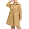 MODA NOVA Juniors Plus Size Winter Fashion Coats Single Breasted Long Peacoat