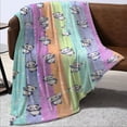 thumbnail image 3 of Coral Fleece Luminous Blanket Sofa Blanket Art Decorative Tapestry Soft Lightweight Cartoon Throw Blankets For Bed Sofa Living Room, 3 of 5