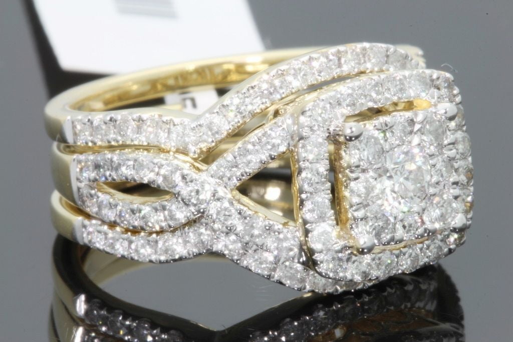 10K YELLOW GOLD 2 CARAT WOMENS DIAMOND ENGAGEMENT RING WEDDING BAND BRIDAL SET by Wholesale Diamonds