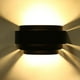 thumbnail image 3 of Aplique de pared para interior Lámpara de pared LED Lámpara de decoración empotrable negra moderna para sala de estar Dormitorio Pasillo, blanco cálido (bombilla incluida) [Clase de eficiencia, 3 of 5