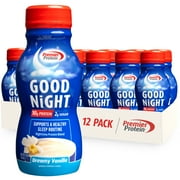 Premier Protein Good Night Protein Shake, Dreamy Vanilla, Nighttime Protein Blend, Magnesium, Zinc, 8.75 fl oz, 12 Ct