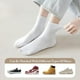thumbnail image 5 of pares de calcetines blancos para mujer, calcetines tobilleros transpirables absorbentes del sudor para mujer y hombre con soporte para pies, tallas 4-9, 5 of 5