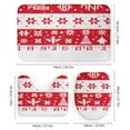 thumbnail image 3 of Red And White Snowflake Knit Pattern Shower Curtain Waterproof Bathroom Curtain Set with Hooks Home Decor Bathroom Curtains 4pcs, 3 of 6