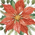 thumbnail image 2 of Jacobs, Cindy 12x12 Gold Ornate Wood Framed with Double Matting Museum Art Print Titled - Red Poinsettia, 2 of 4